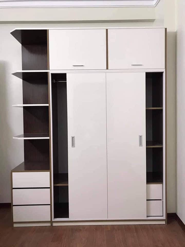 Tủ Nhựa Cánh Lùa Màu Gỗ